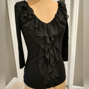 White House Black market ruffle top